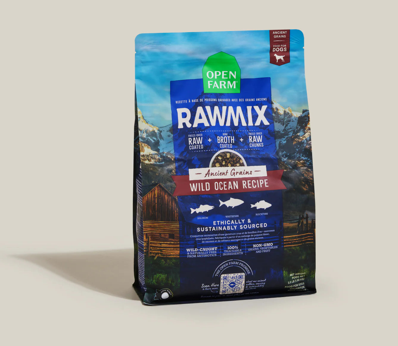 Open Farm Rawmix Ancient Grains Wild Ocean Recipe Dry Dog Food