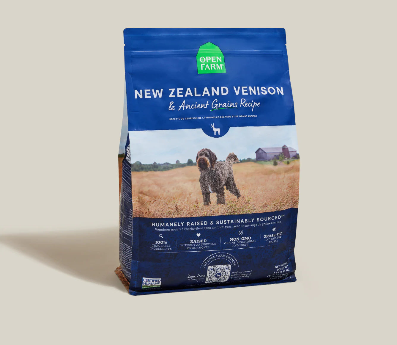 Open Farm New Zealand Venison Ancient Grains Dry Dog Food