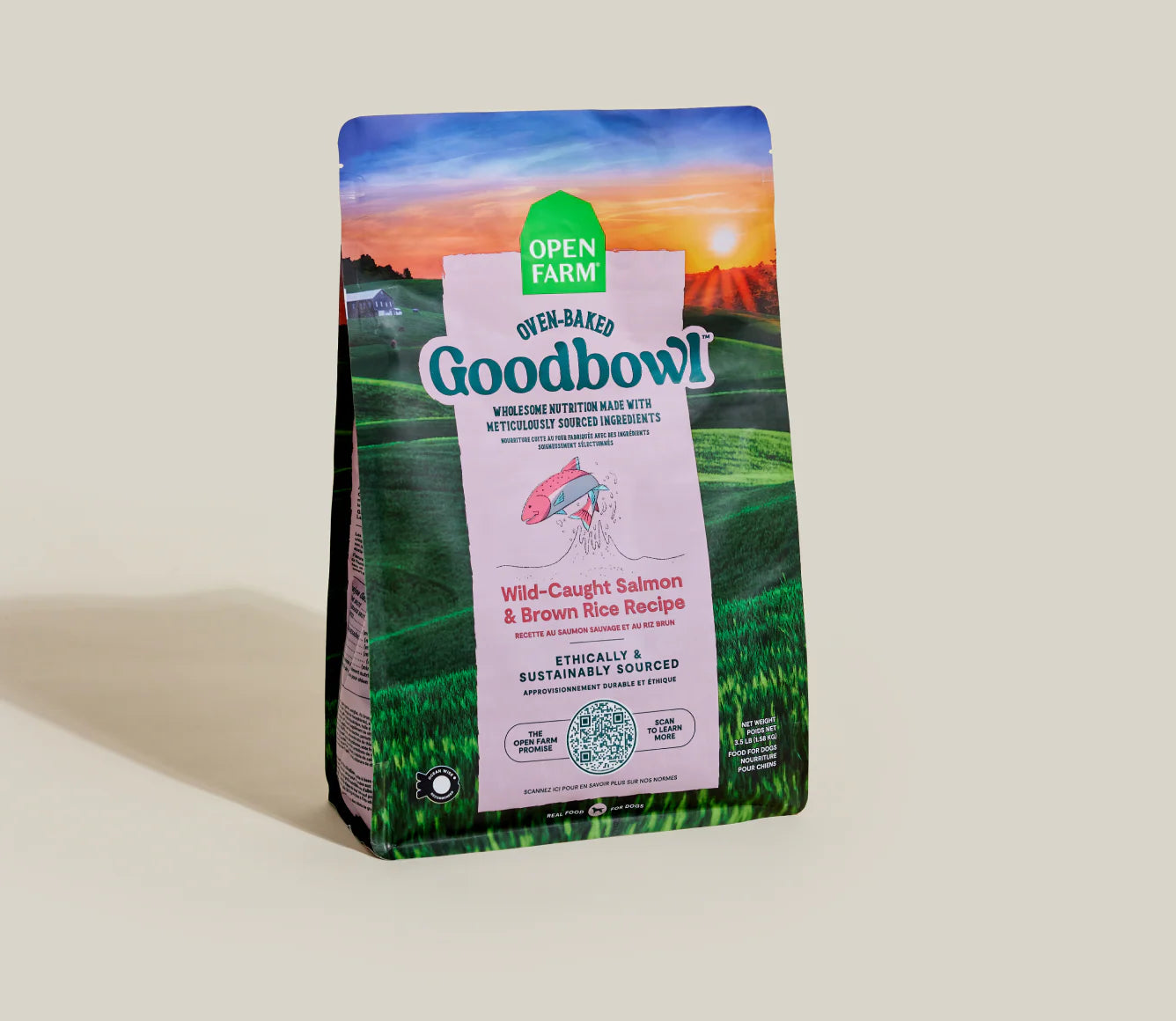 Open Farm Goodbowl Wild-Caught Salmon Brown Rice Recipe Dry Dog Food