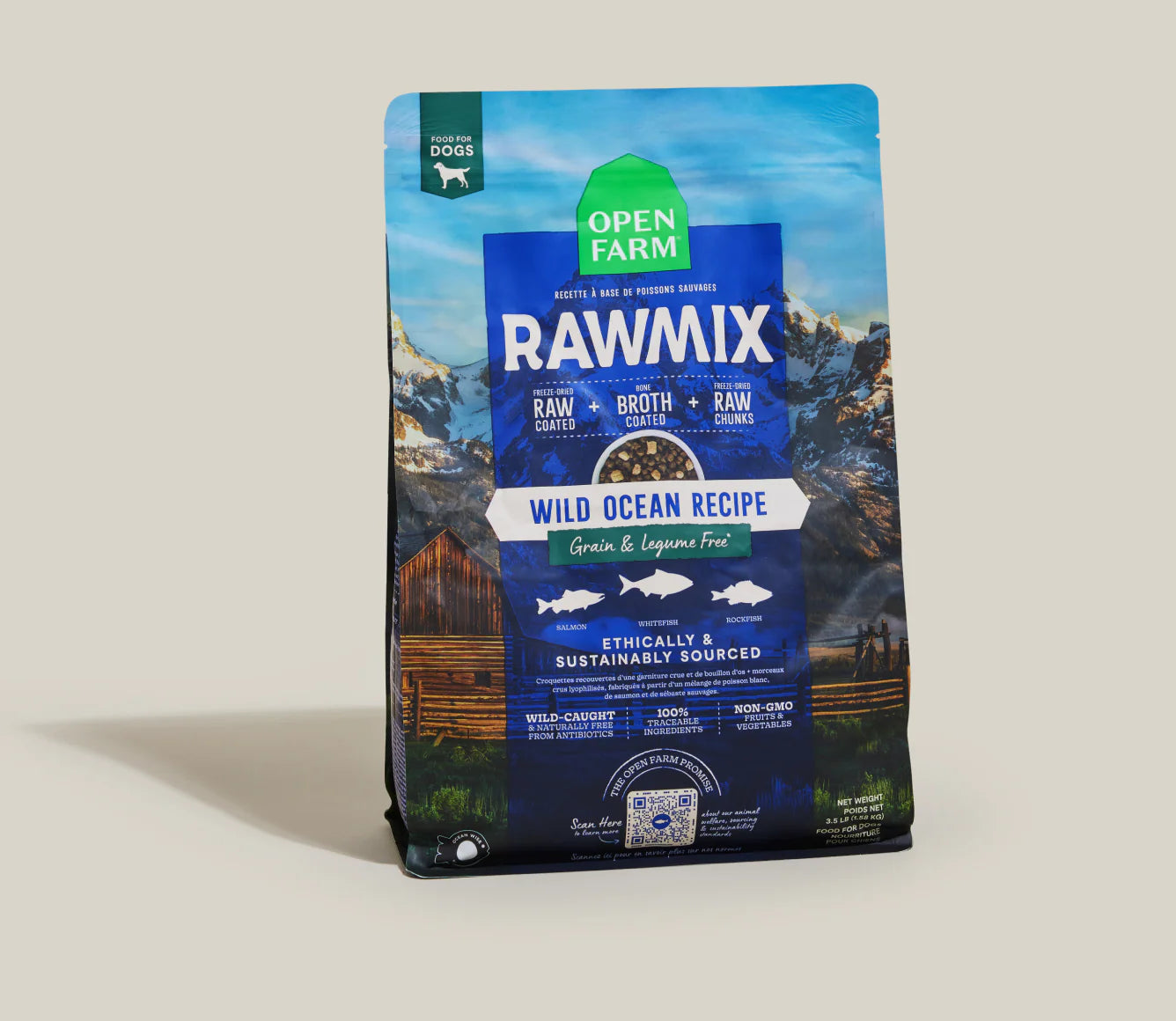 Open Farm Rawmix Grain Free Wild Ocean Recipe Dry Dog Food
