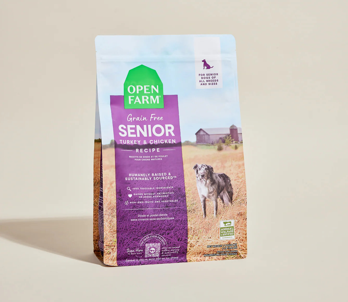 Open Farm Senior Turkey & Chicken Grain-Free Dry Dog Food