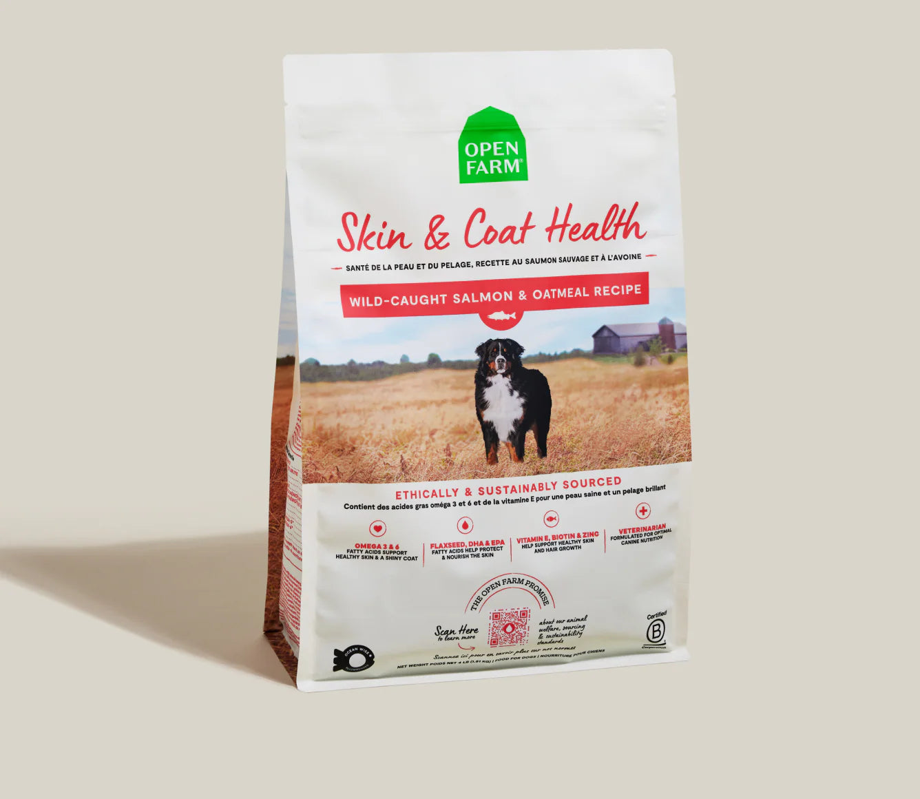 Open Farm Skin & Coat Wild Caught Salmon Dry Dog Food