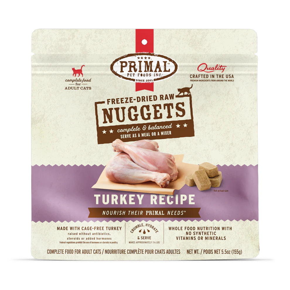 Primal Turkey Recipe Freeze-Dried Raw Nuggets Cat Food