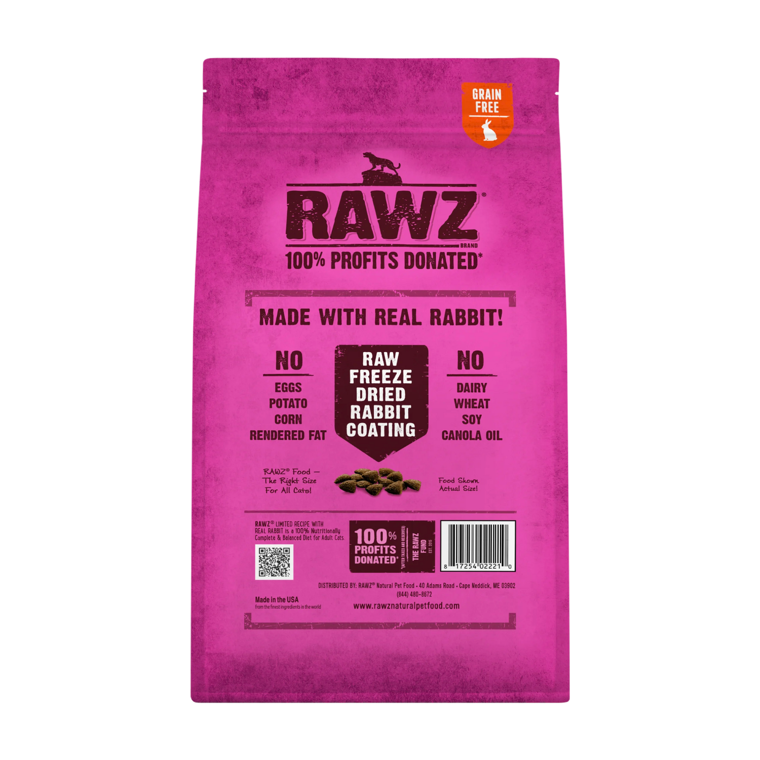 RAWZ LID Rabbit Dry Cat Food