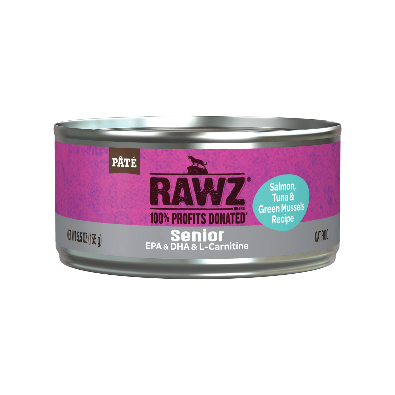 RAWZ Solutions Senior Salmon Tuna & Green Mussel Wet Cat Food