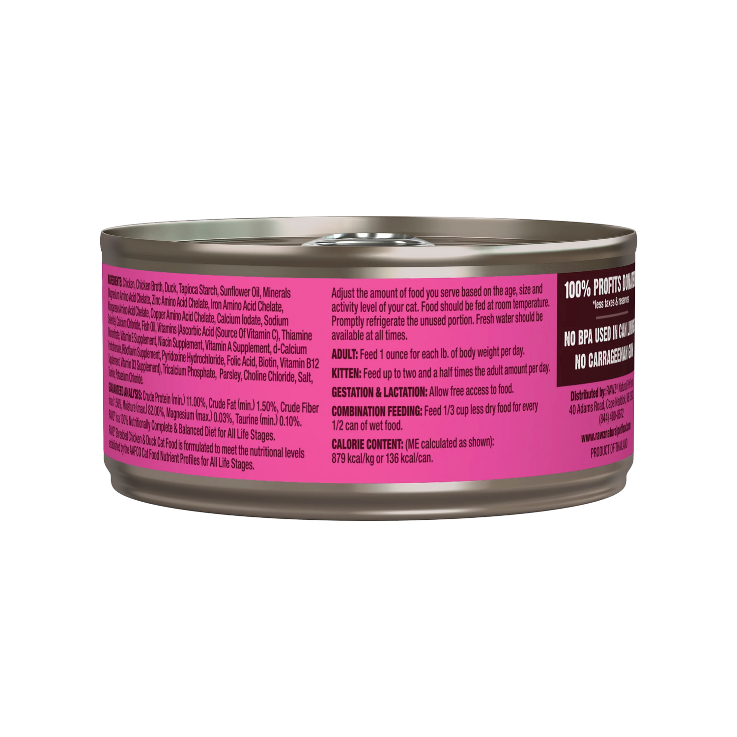 RAWZ Shredded Chicken & Duck Wet Cat Food