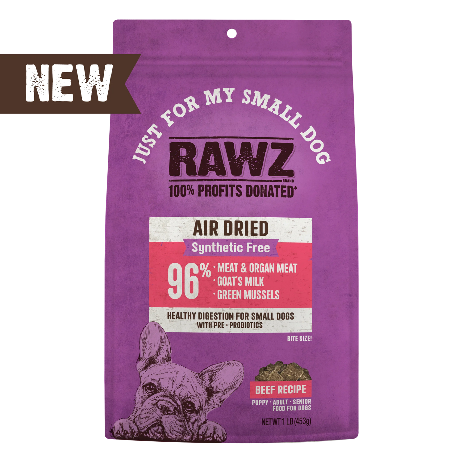 RAWZ Air Dried Just For My Small Dog Beef Recipe