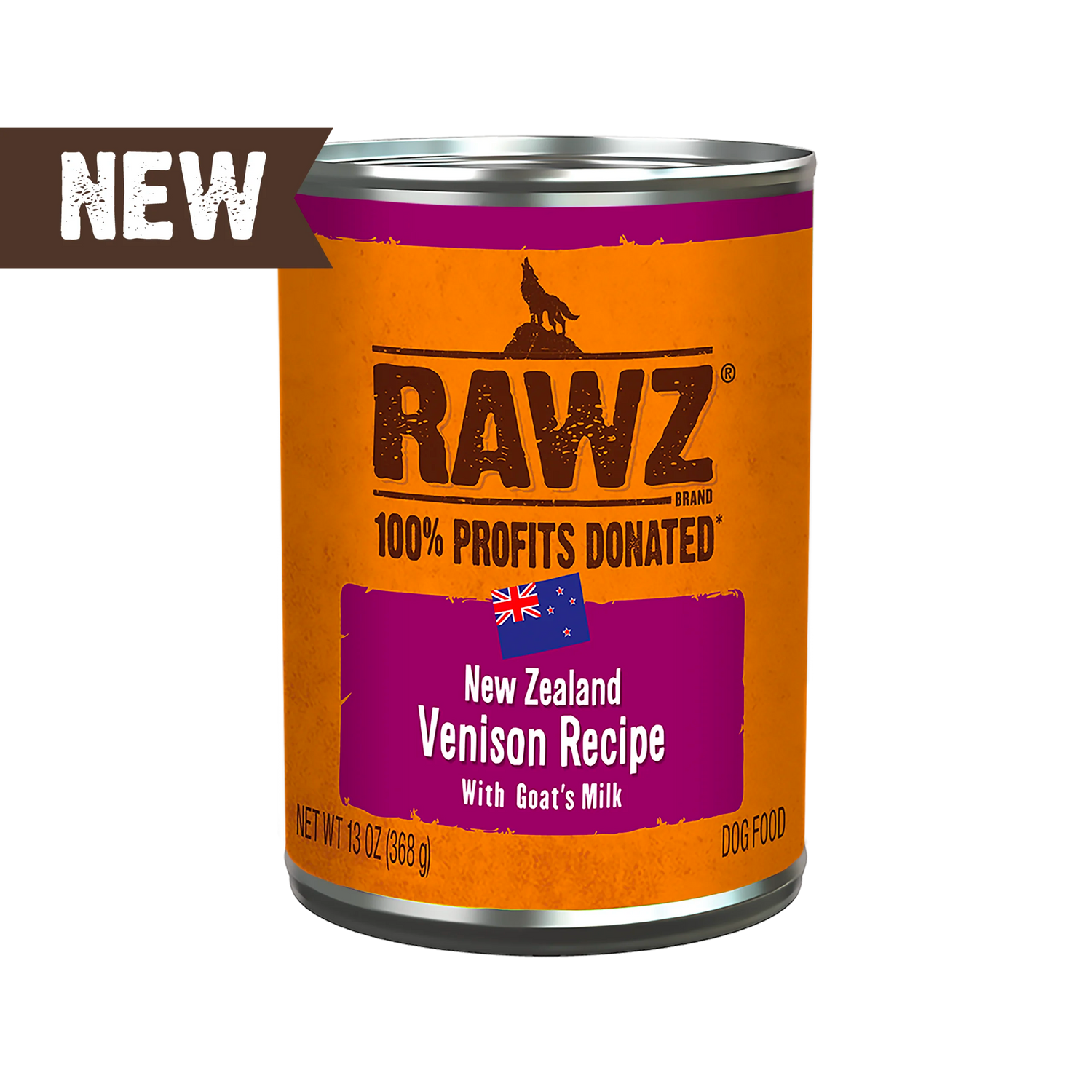 RAWZ 94% Venison Recipe with Goat's Milk Pate Dog Food