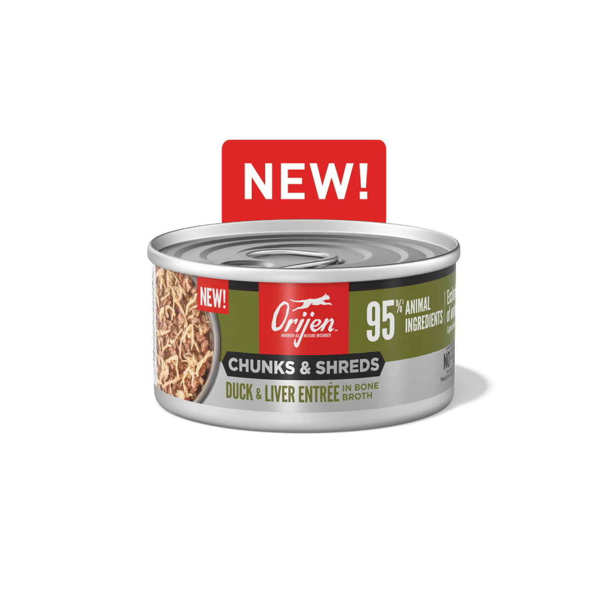 ORIJEN Chunks + Shreds Duck + Liver Entrée Cat Wet Food