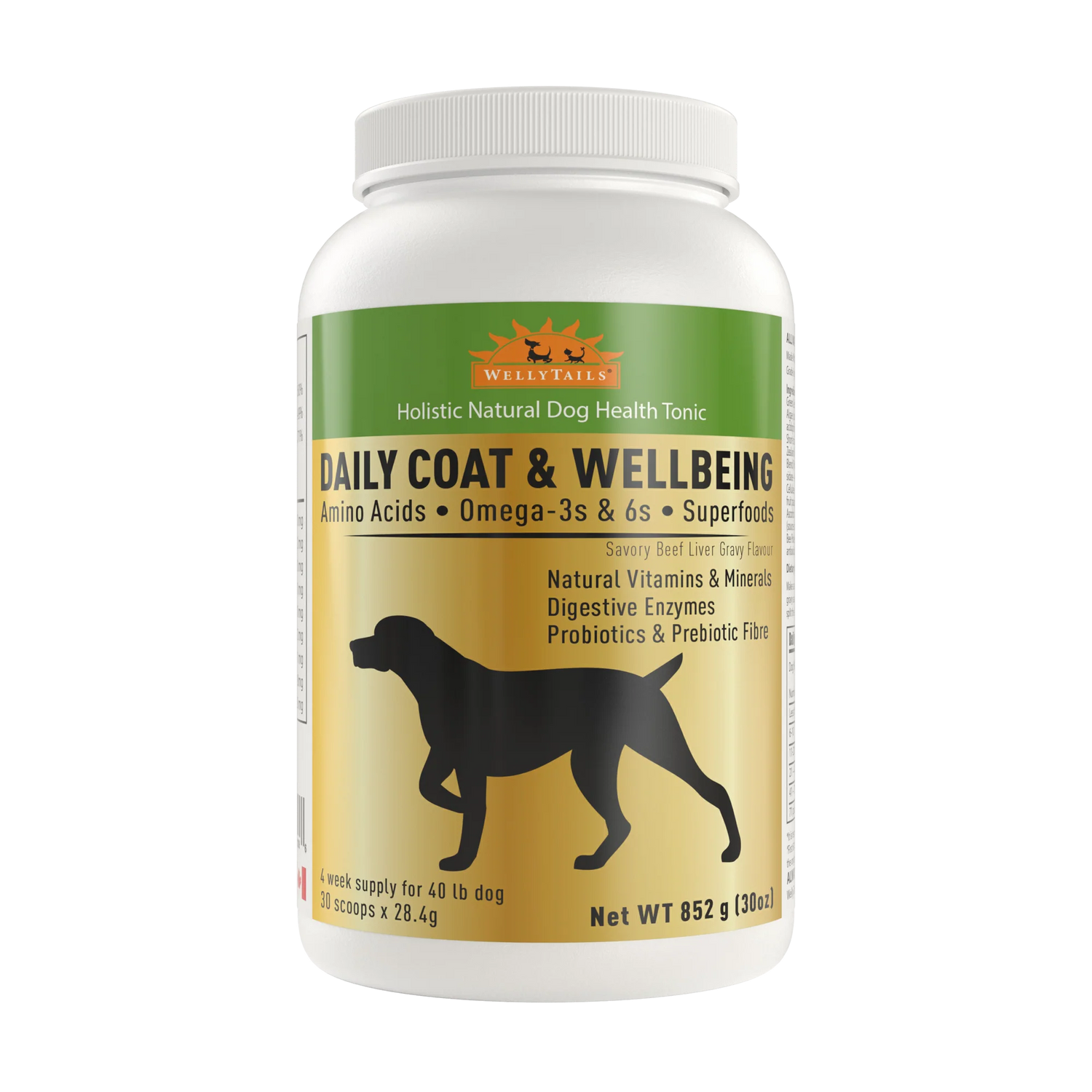 Wellytails Dog Daily Coat And Well Being Dog