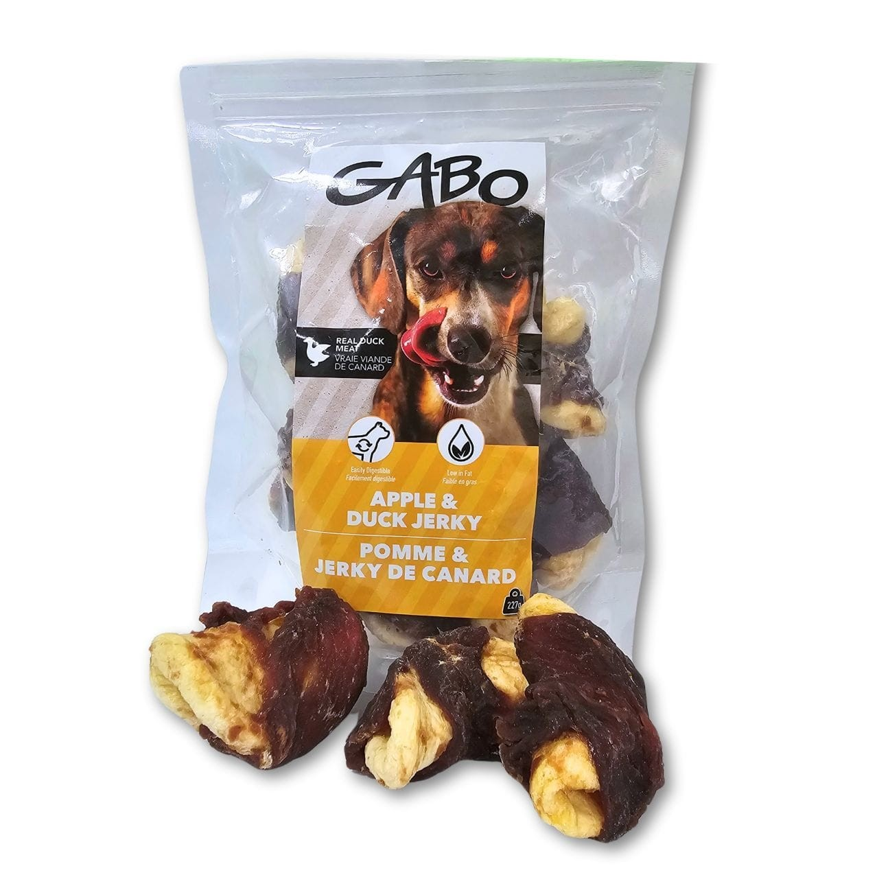 Gabo Apple & Duck Jerky Dog Treats 227g