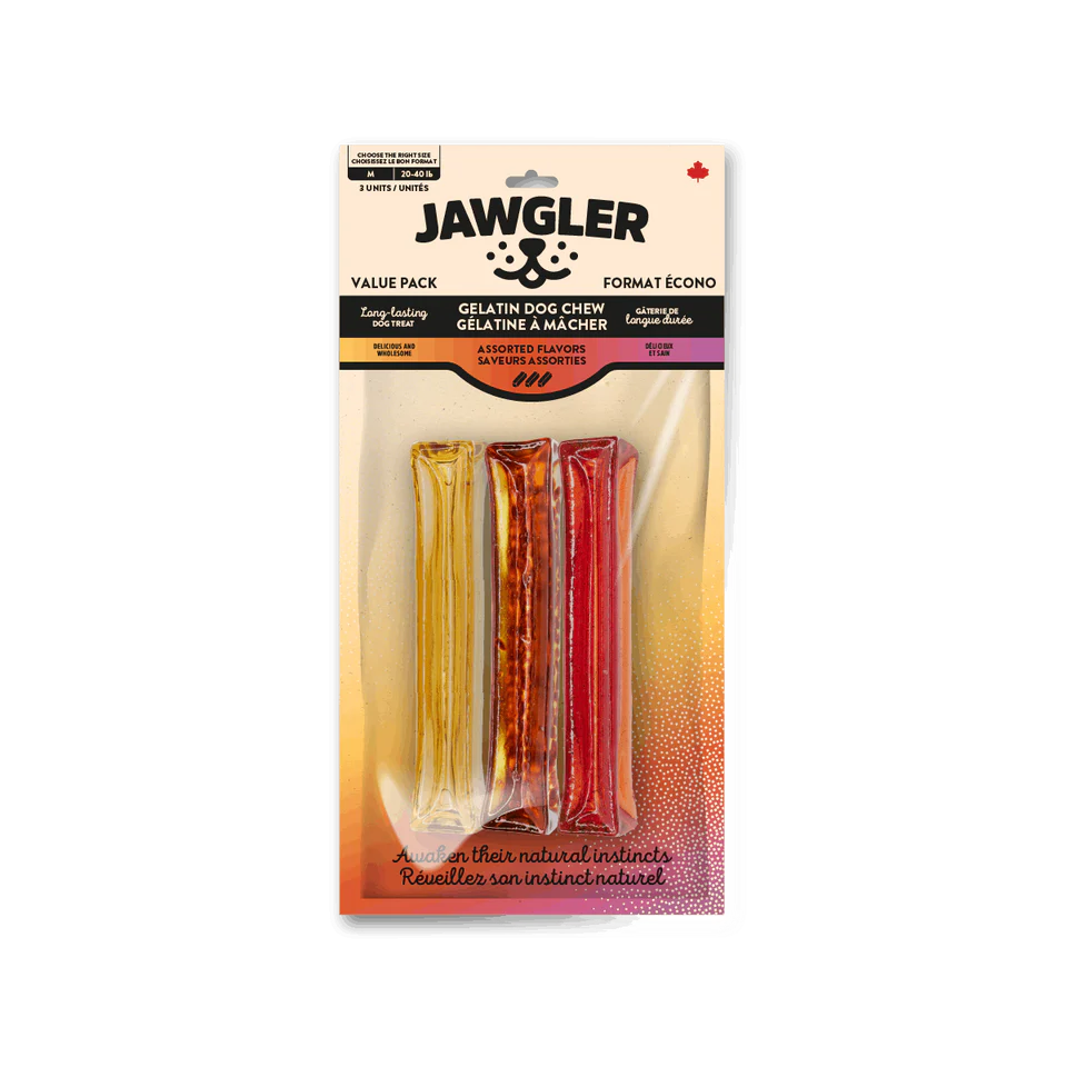 Jawgler Gelatin Dog Chew Assorted Flavor Value Pack
