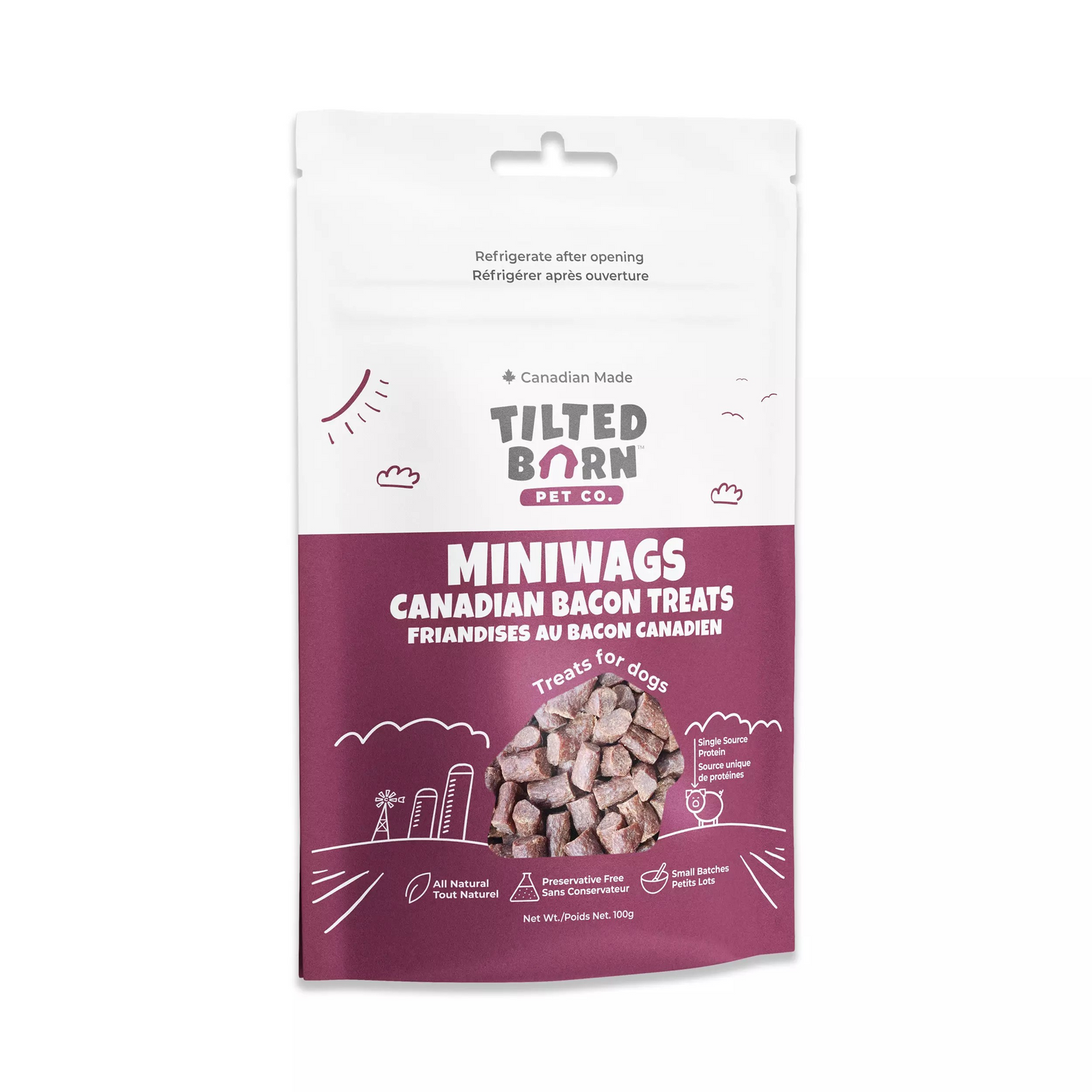 Tilted Barn Pet Co. Canadian Bacon MiniWags Treats