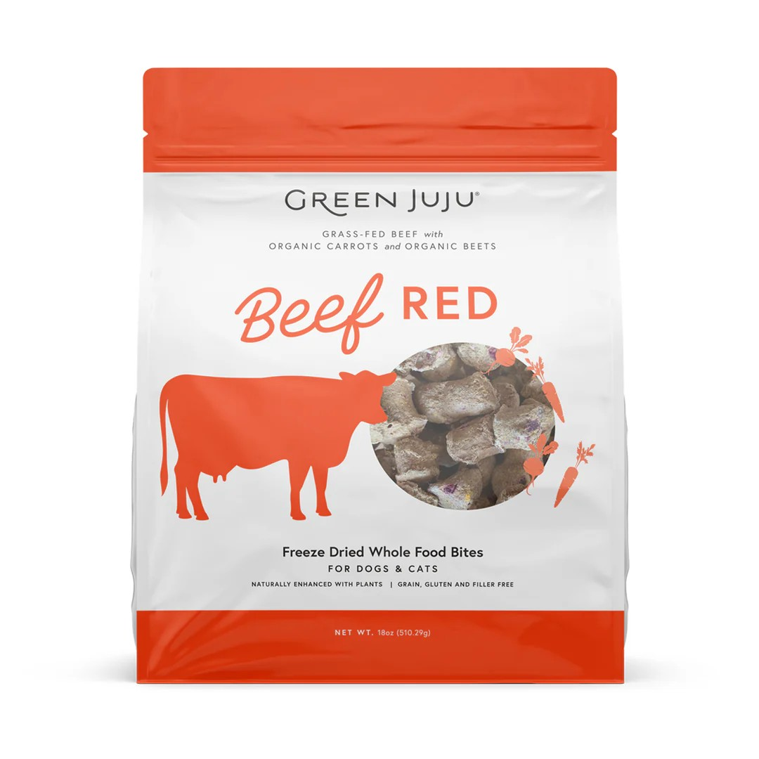 Green Juju Beef Red Freeze-Dried Whole Food Bites For Dogs & Cats