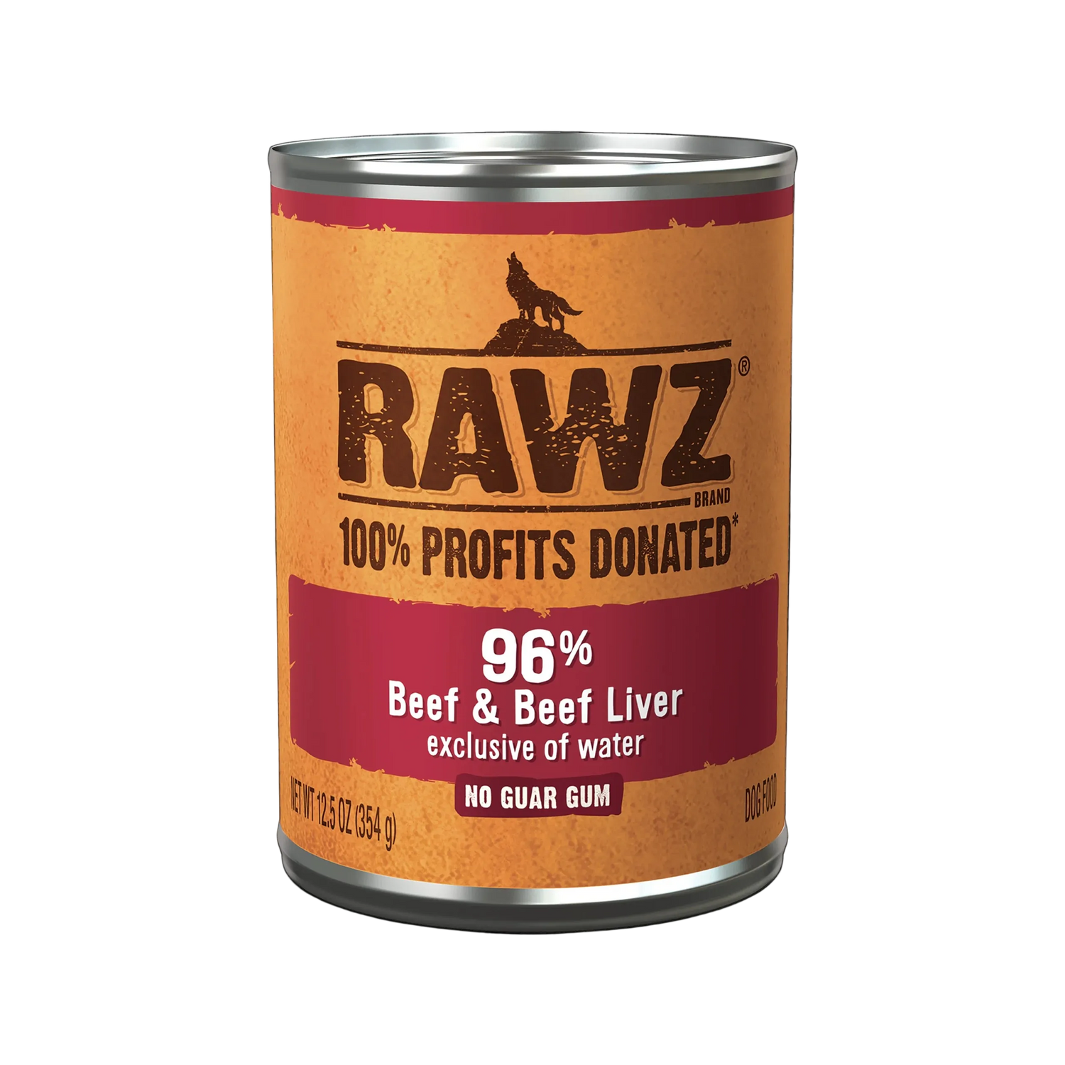 RAWZ 96% Beef & Beef Liver Wet Dog Food