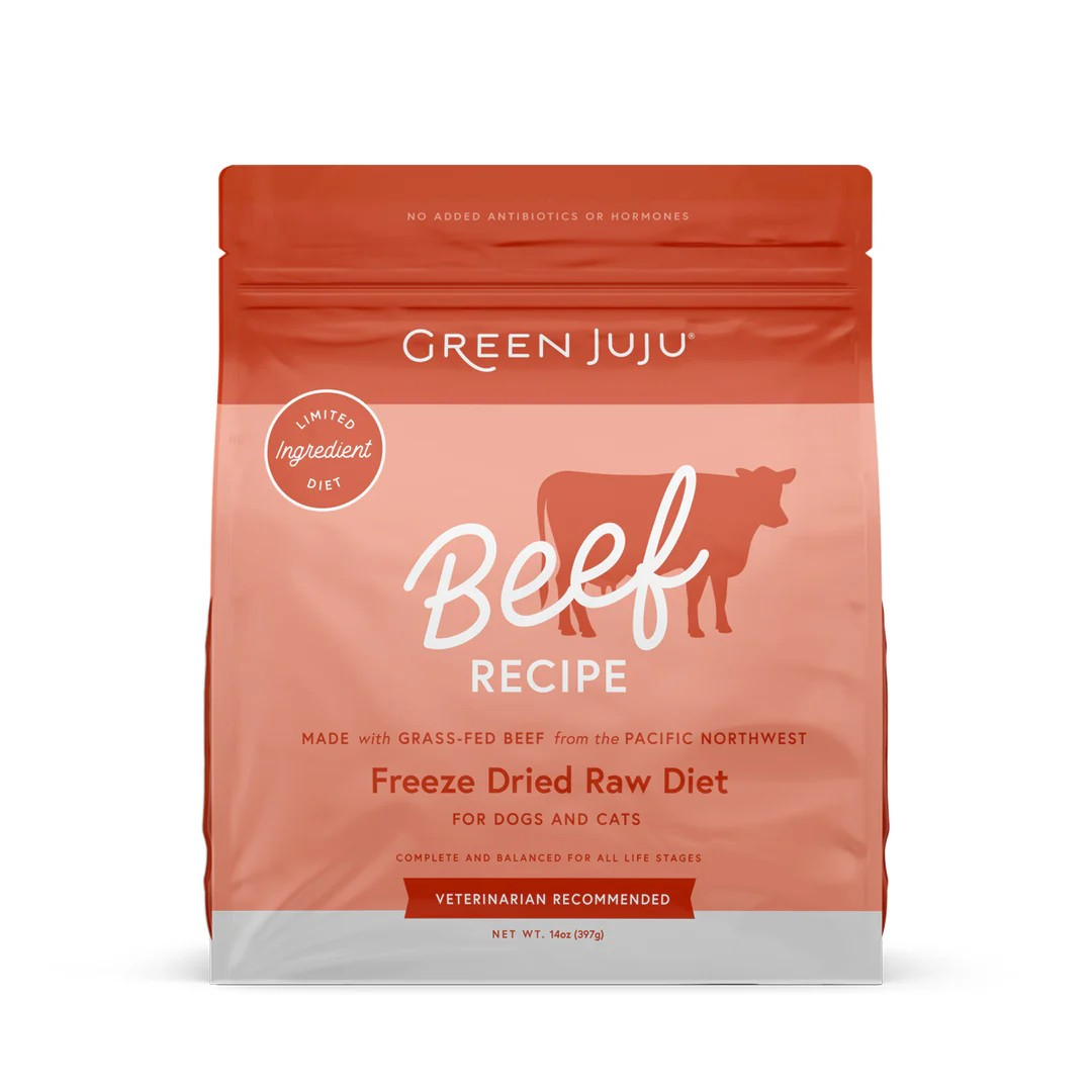 Green Juju Beef Recipe Freeze-Dried Raw Diet For Dogs & Cats