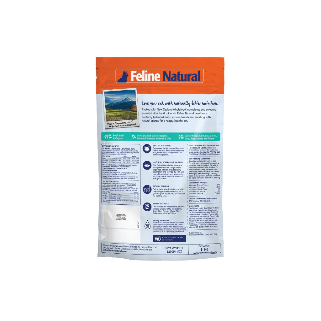 Feline Natural Beef & Hoki Freeze-Dried Cat food