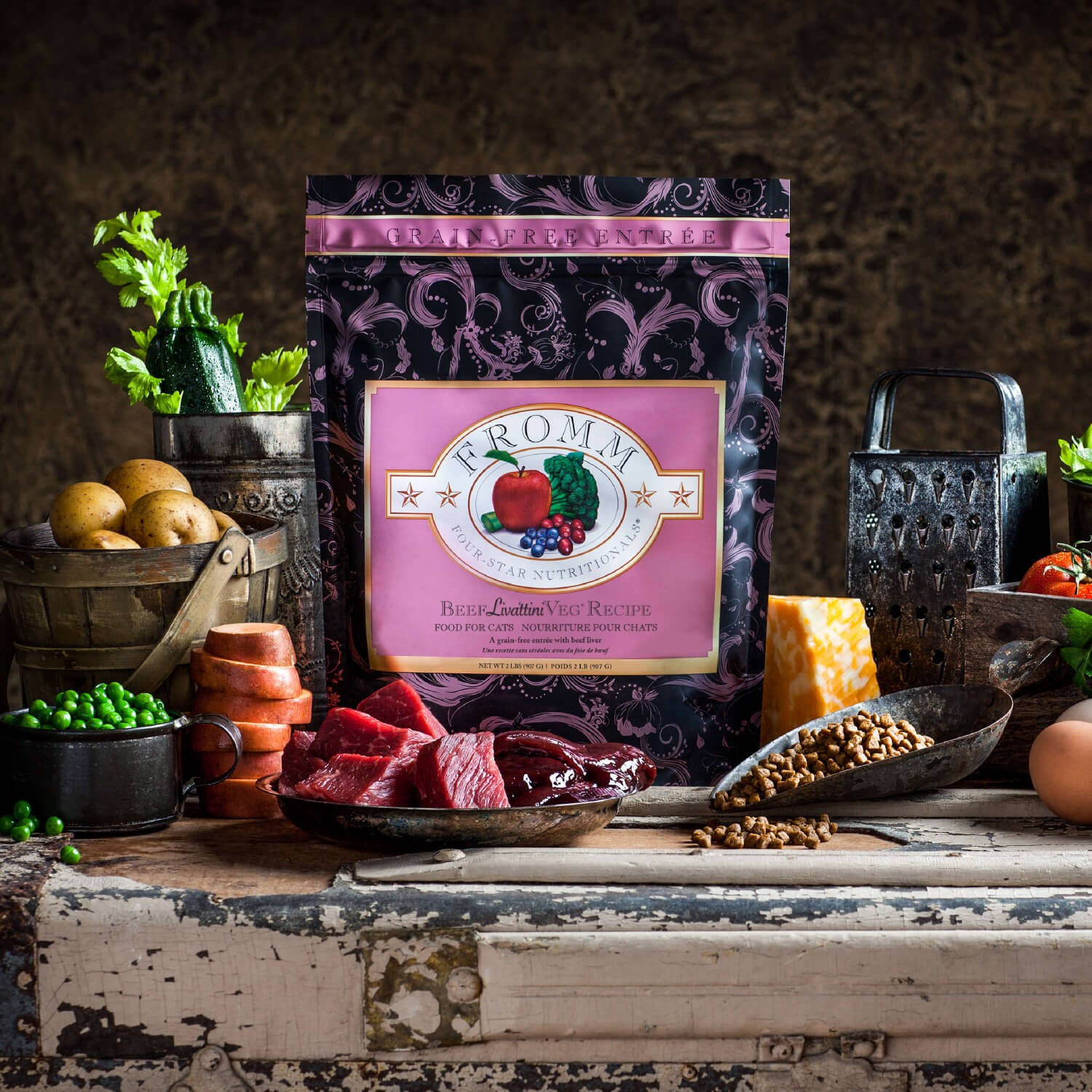 Fromm Four Star Grain Free Beef Liváttini Veg Recipe Cat Dry Food