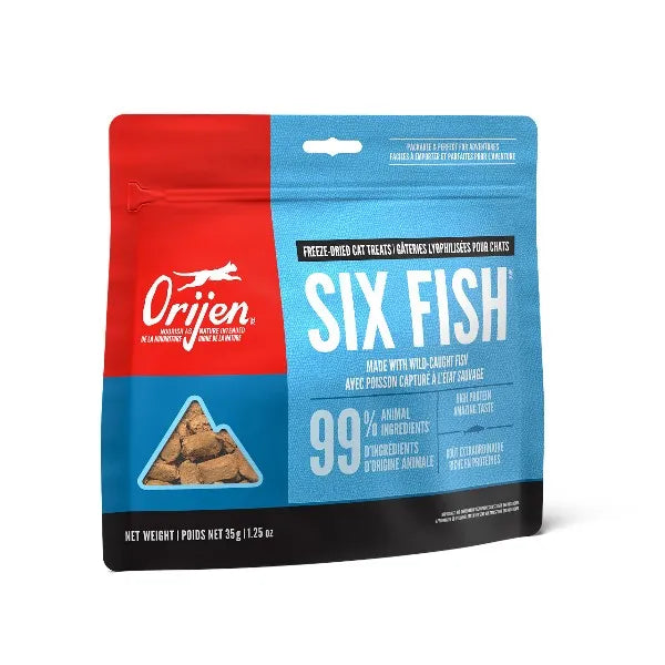 ORIJEN Six Fish Freeze-Dried Cat Treats 35g