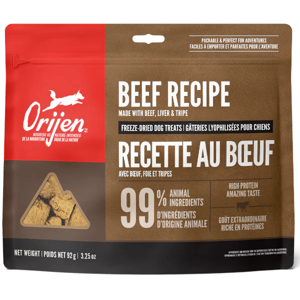 ORIJEN Beef Recipe Freeze-Dried Dog Treats 92g