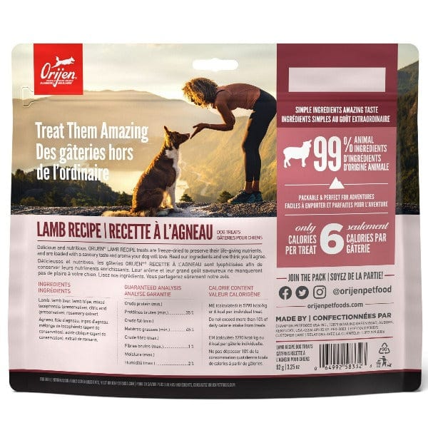ORIJEN Lamb Recipe Freeze-Dried Dog Treats 92g