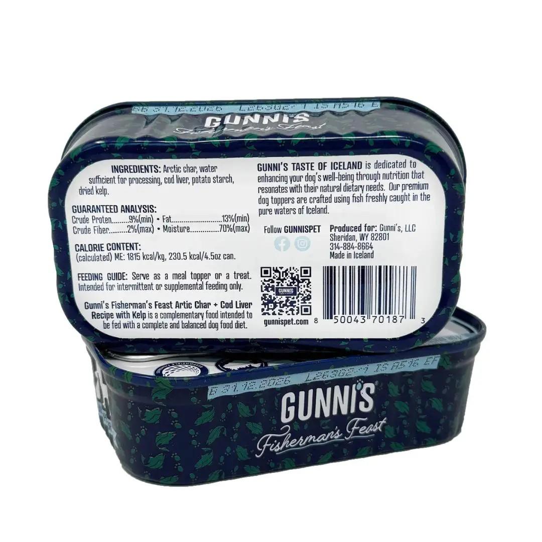 Gunni's Char & Cod Liver Recipe w/Kelp Dog Wet Food Topper