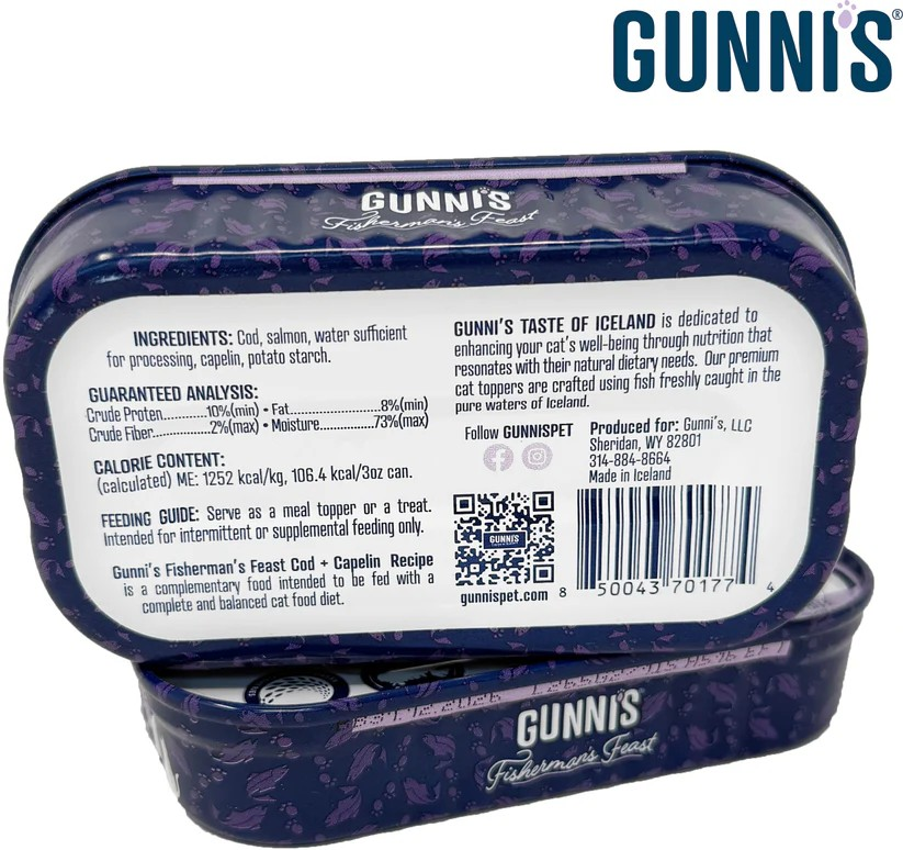 Gunni's Taste of Iceland Cod & Capelin Recipe Cat Wet Food