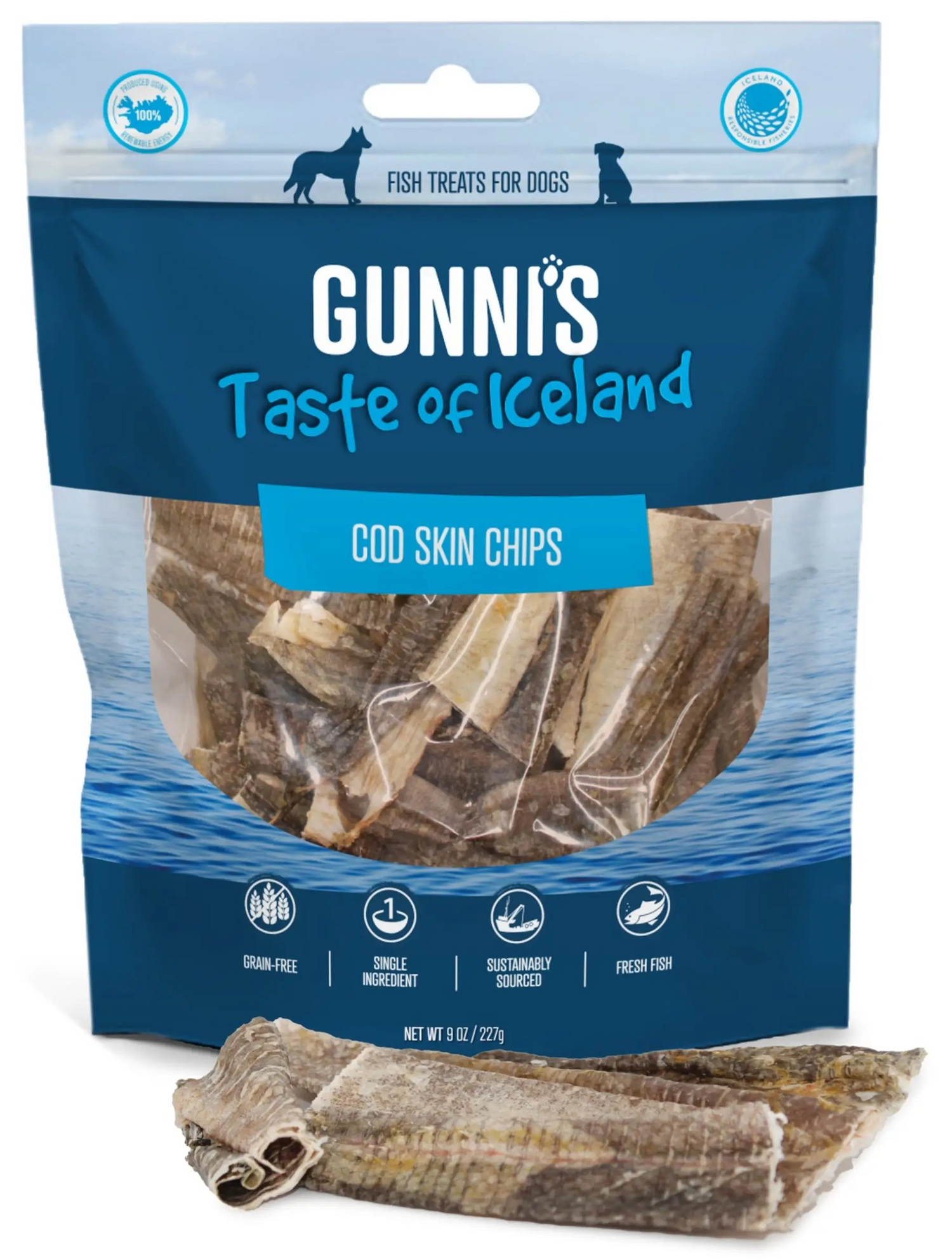 Gunni's Taste of Iceland Cod Skin Chips 9oz