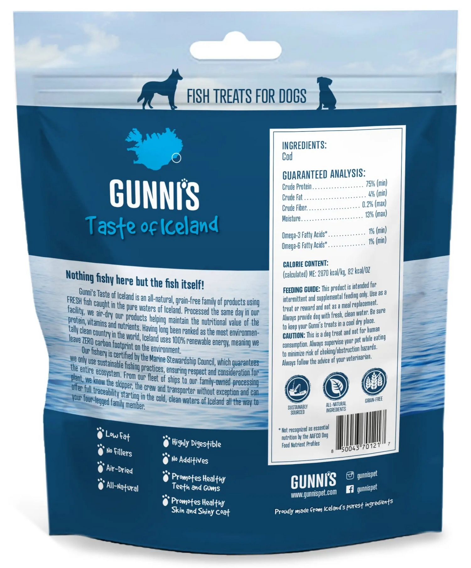 Gunni's Taste of Iceland Cod Skin Chips 9oz