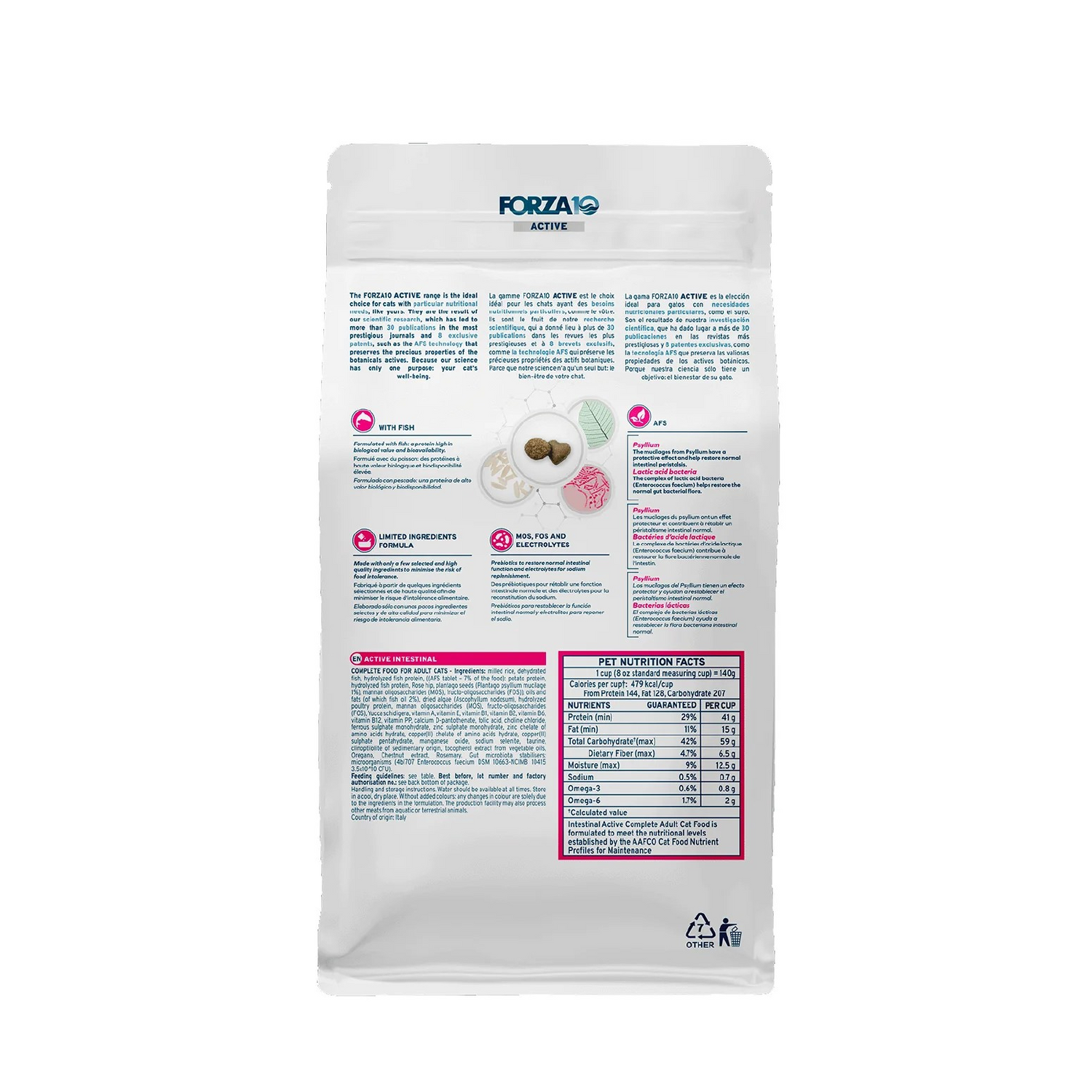 Forza10 ACTIVE Line Sensitive Stomachs & Digestive Support Fish Flavor Cat Dry Food