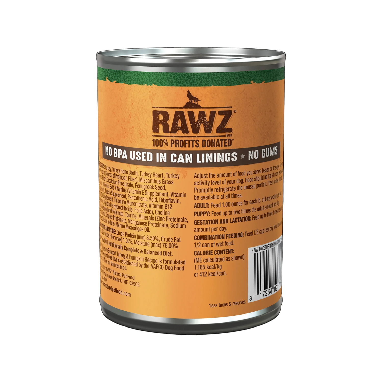 RAWZ Digestive Turkey & Pumpkin Pate Wet Dog Food