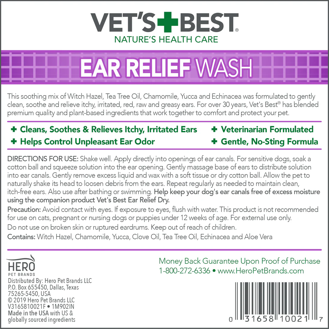 Vet's Best Ear Relief Wash For Dog