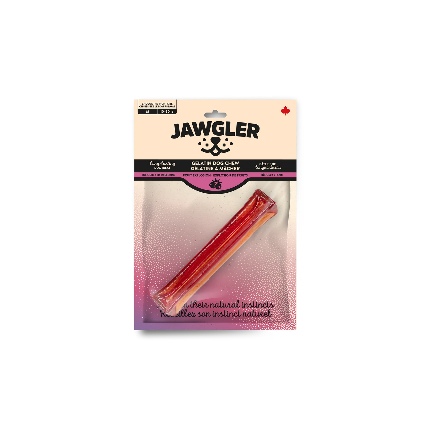 Jawgler Gelatin Dog Chew Fruit Explosion Flavor