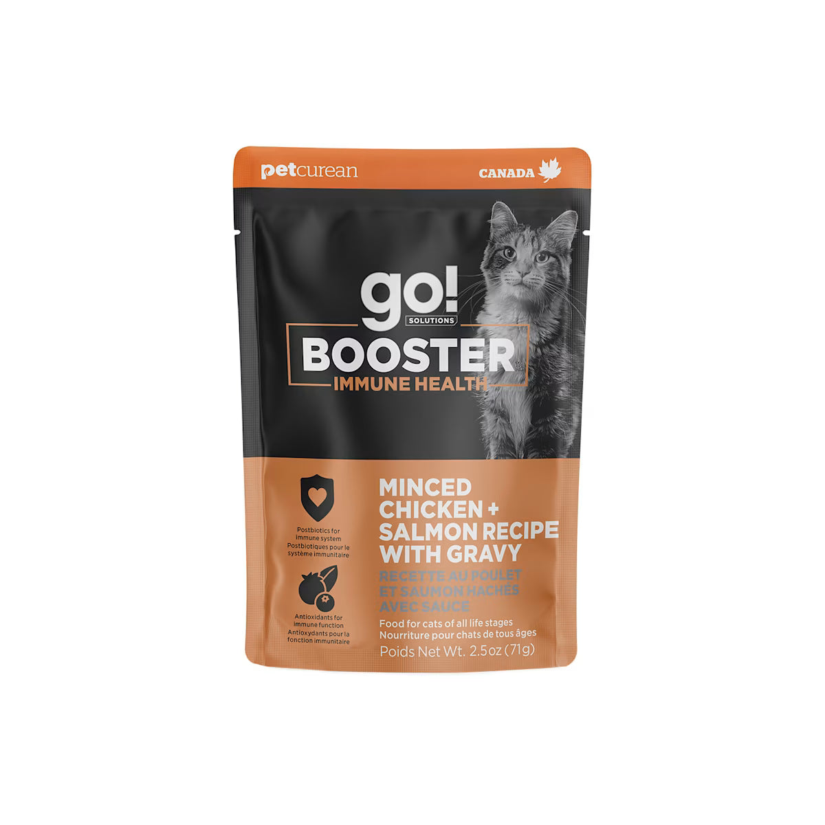 Go Solutions Booster Immune Health Minced Chicken And Salmon With Gravy Cat Wet Food