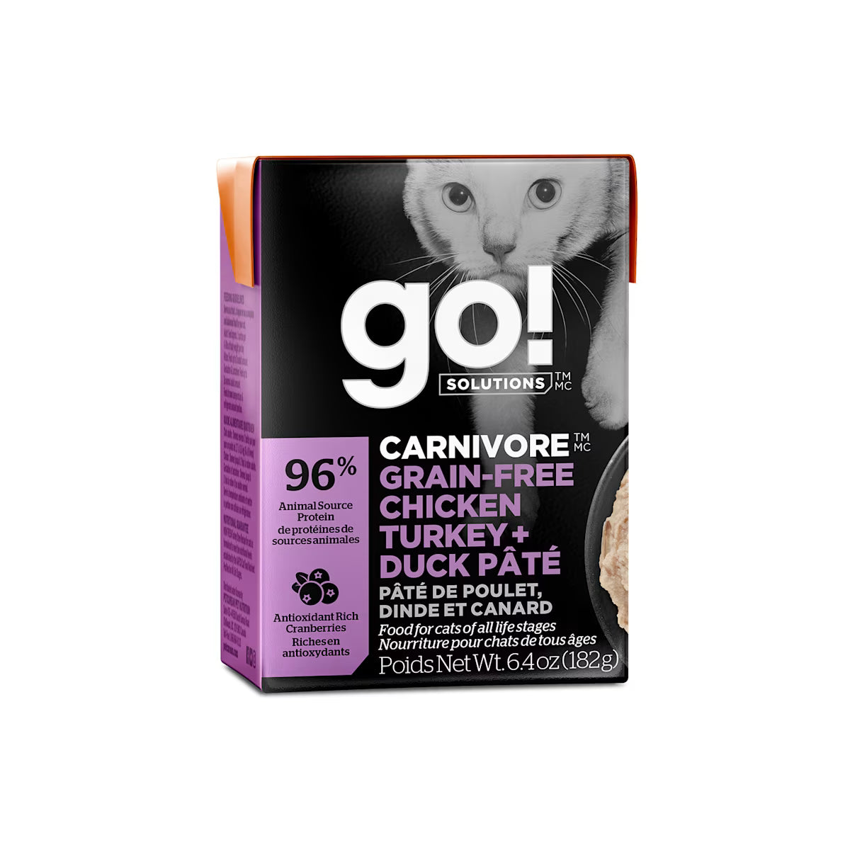 Go Solutions Carnivore Grain Free Chicken Turkey And Duck Pate Cat Food