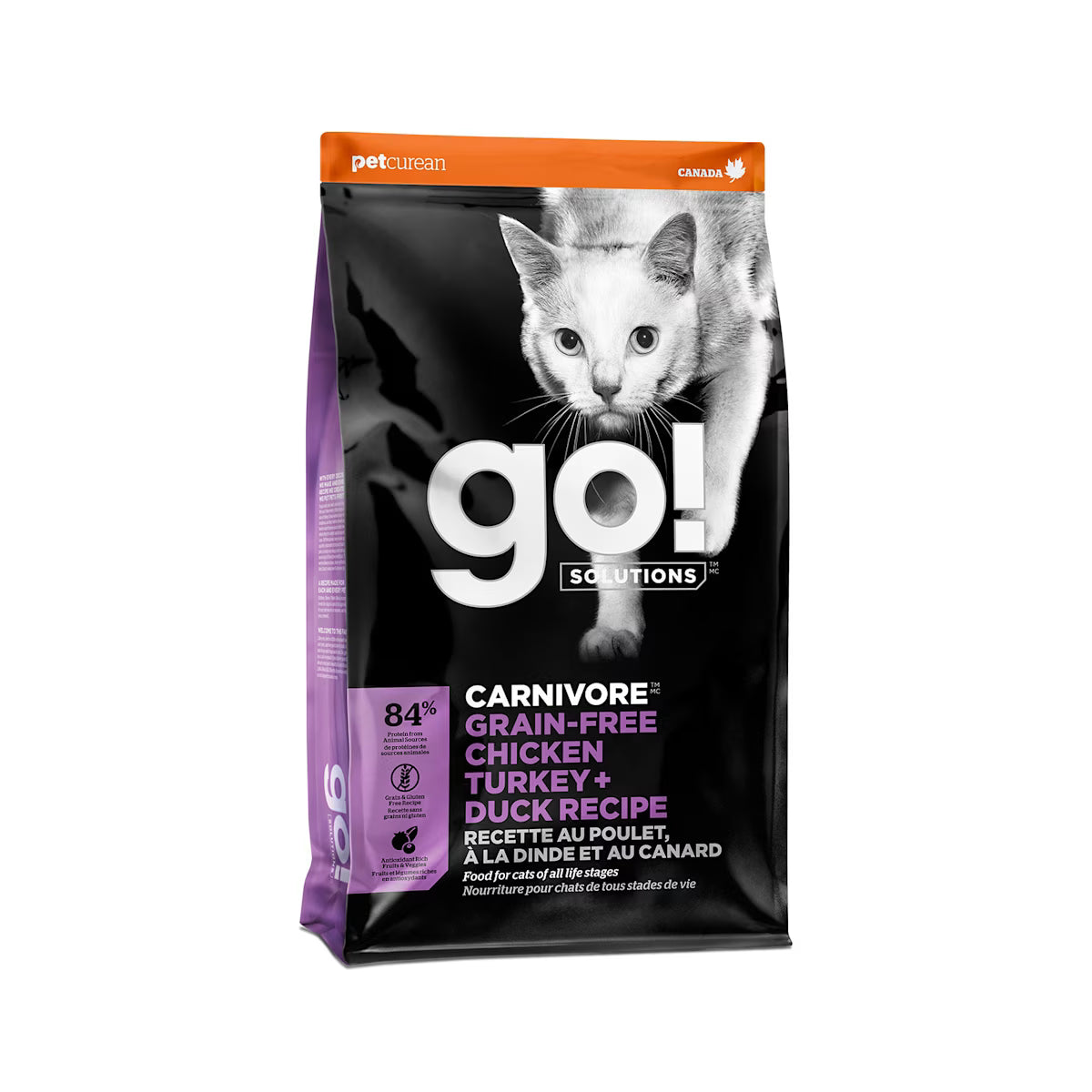 Go Solutions Carnivore Grain Free Chicken Turkey Duck Dry Cat Food