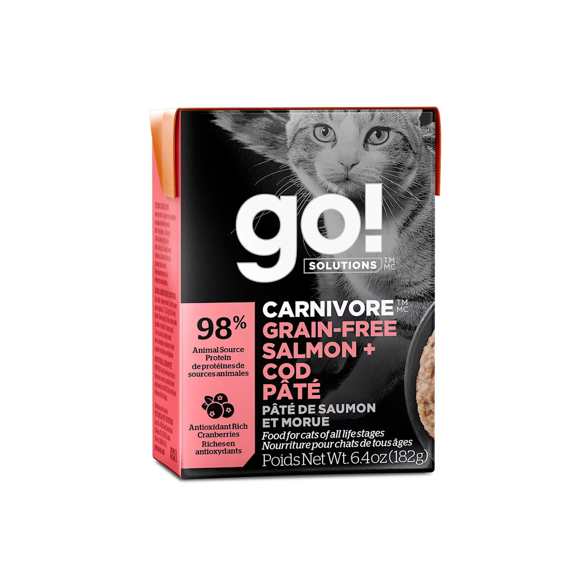 Go Solutions Carnivore Grain Free Salmon And Cod Pate Cat Food
