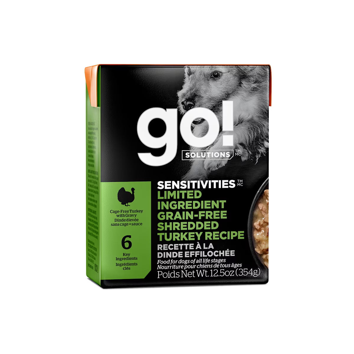 Go Solutions Sensitivities LID Grain free Shredded Turkey Dog Food