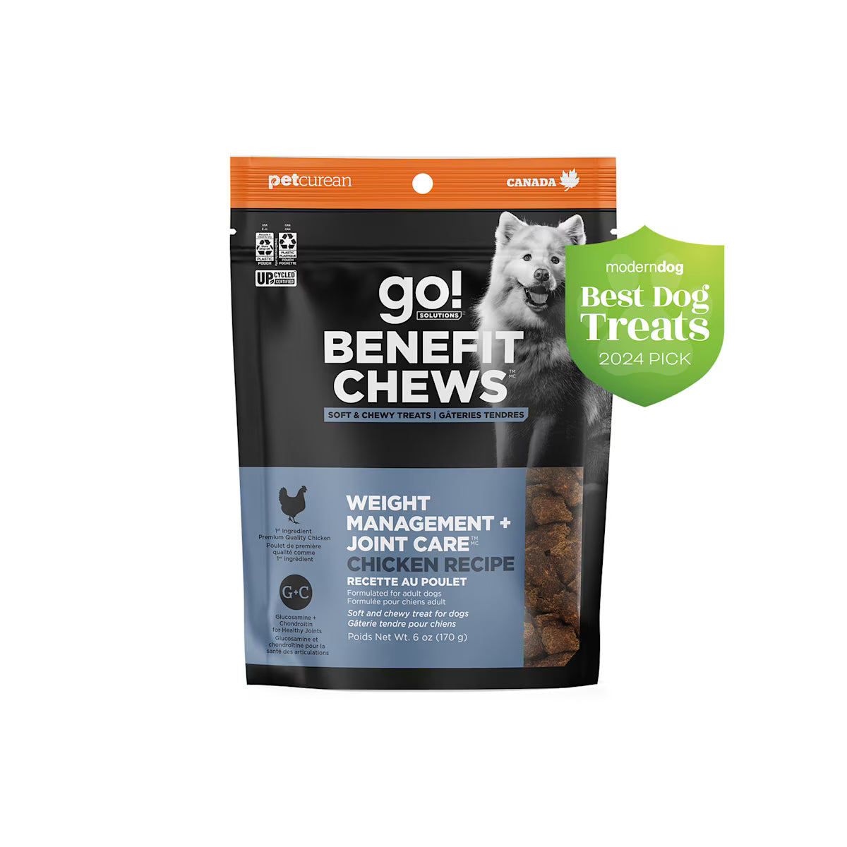 Go Solutions Benefit Chews Weight Management Joint Care Soft & Chewy Chicken Recipe Dog Treats