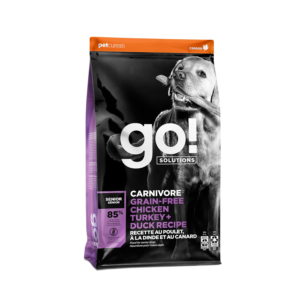 Go Solutions Carnivore Grain Free Chicken Turkey Duck Senior Dog Food