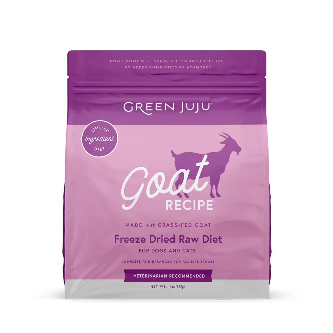 Green Juju Goat Recipe Freeze-Dried Raw Diet For Dogs & Cats