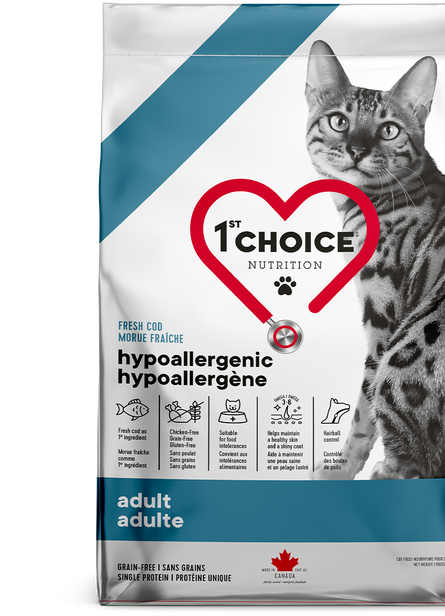 1st Choice Adult Hypoallergenic Grain Free Fresh Cod Cat Dry Food