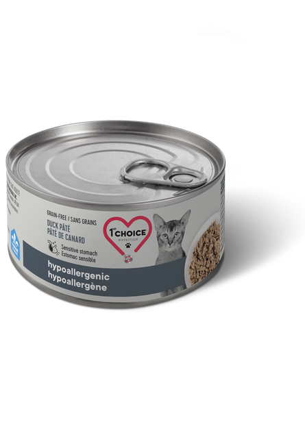 1st Choice Adult Hypoallergenic Duck Pate Cat Wet Food