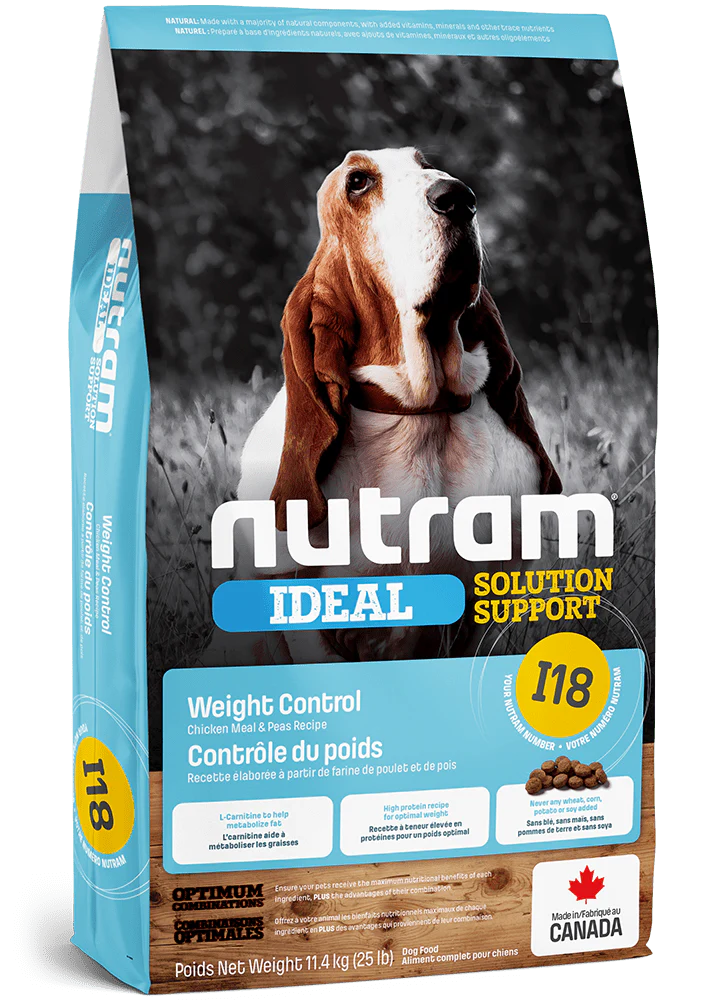 Nutram Ideal I18 Chicken and Peas Dry Dog Food