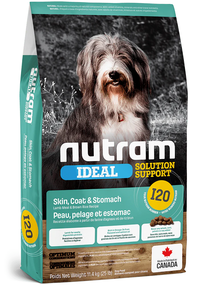 Nutram Ideal I20 Skin Coat and Stomach Lamb and Rice Dry Dog Food
