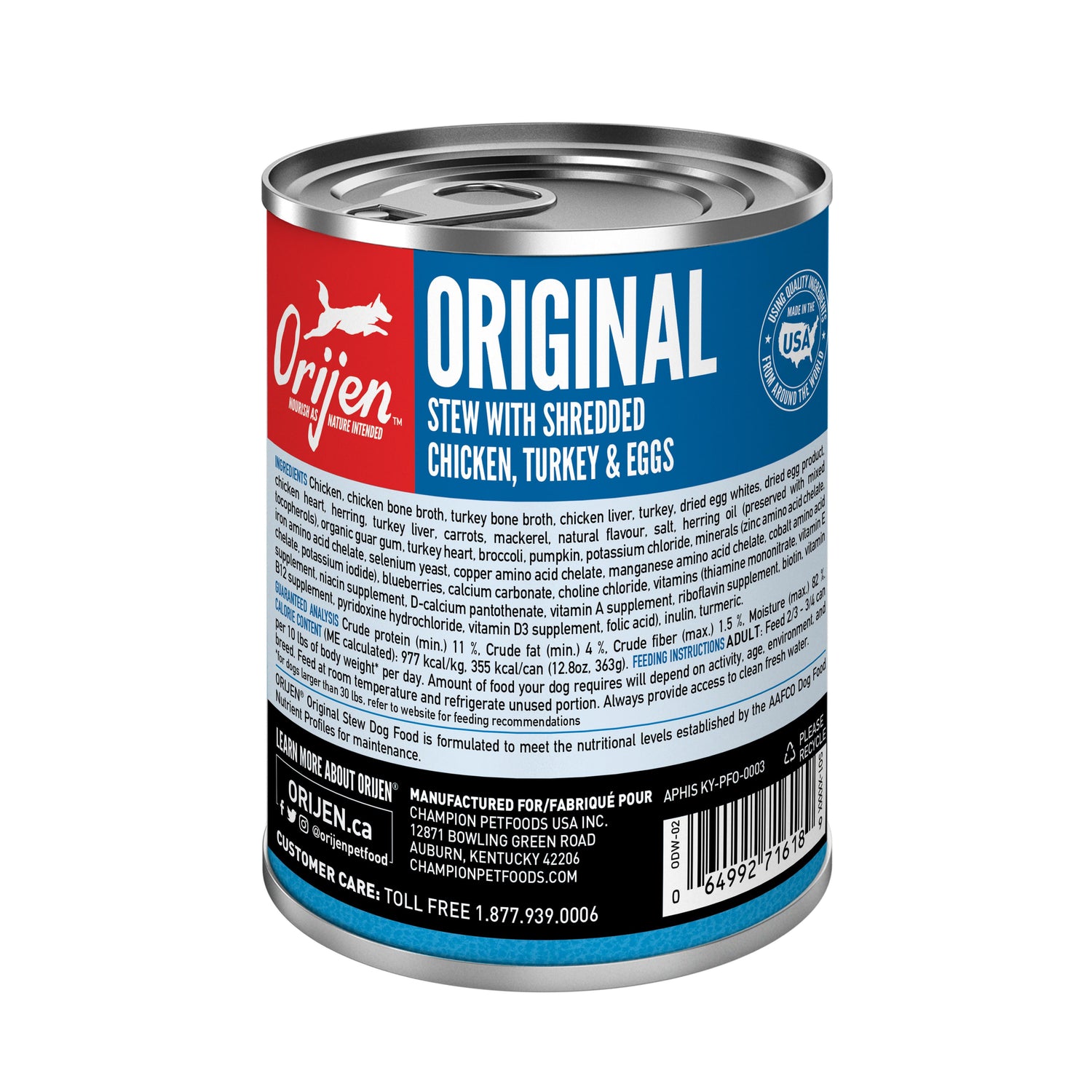ORIJEN Premium Original Stew Dog Wet Food