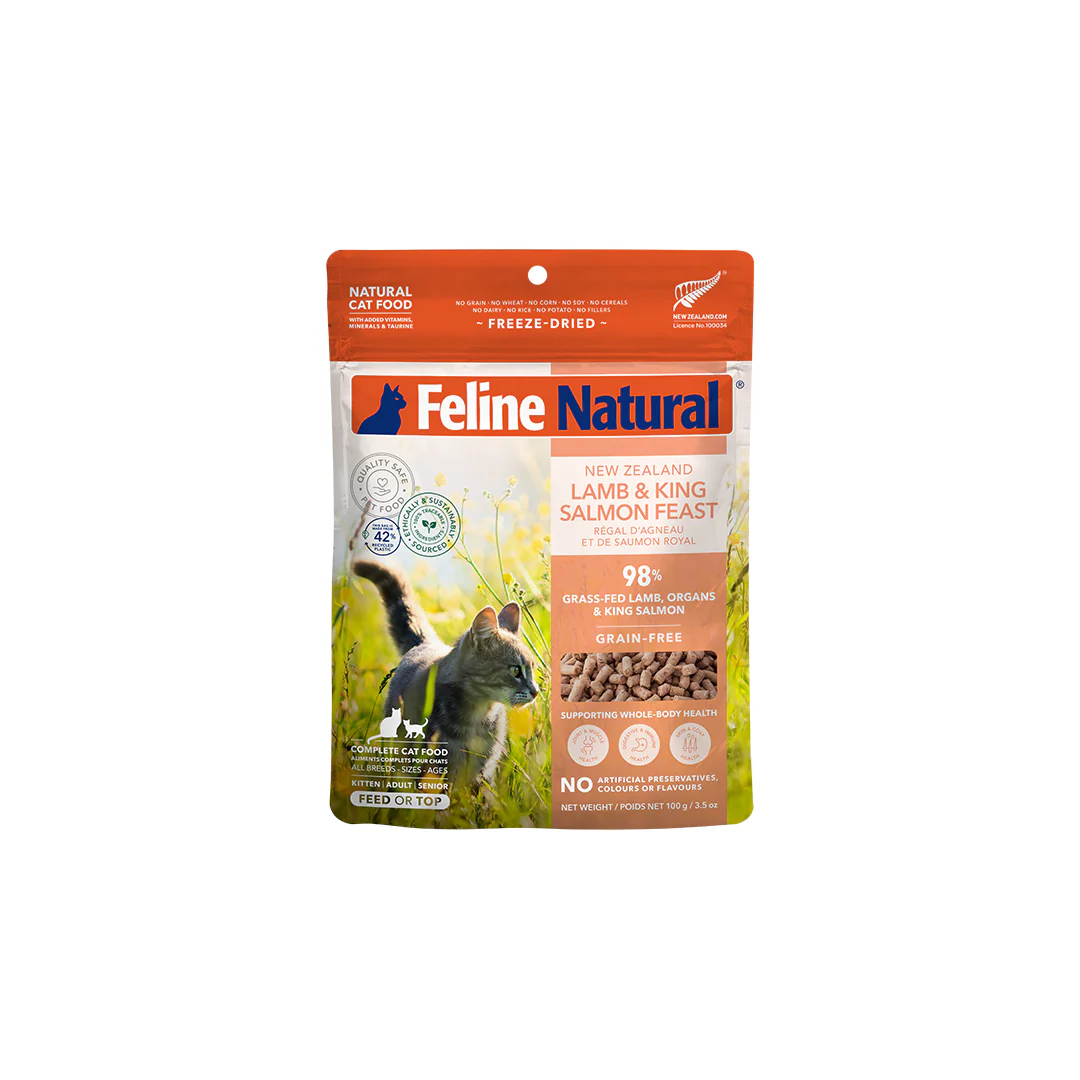 Feline Natural Lamb & King Salmon Freeze-Dried Cat Food