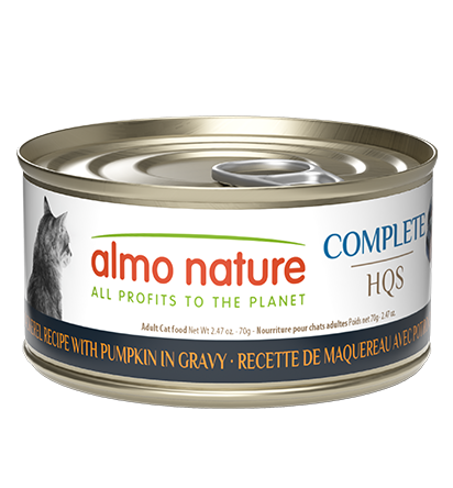 Almo Nature Complete HQS Mackerel Recipe with Pumpkin in gravy Cat Wet Food