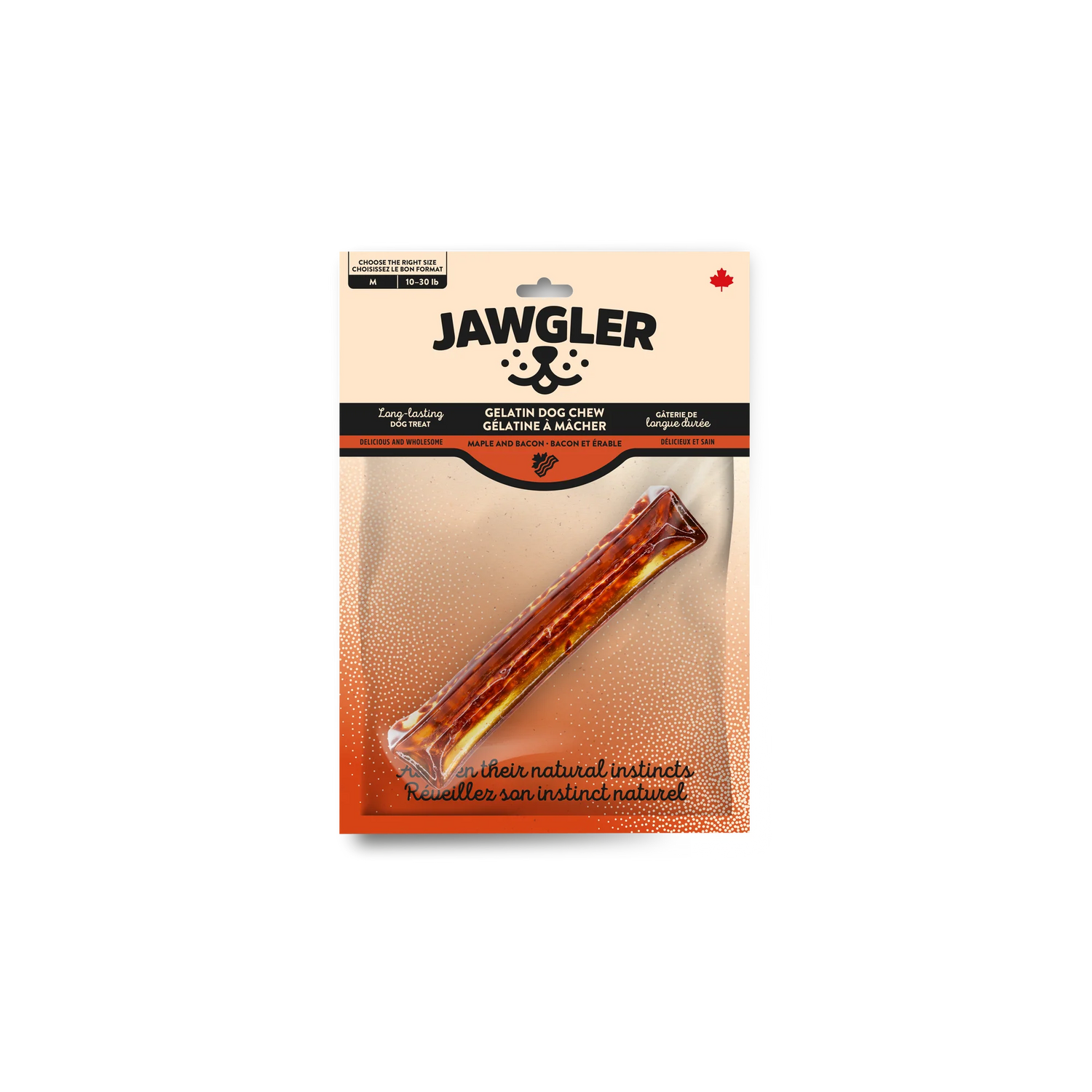 Jawgler Gelatin Dog Chew Maple & Bacon Flavor