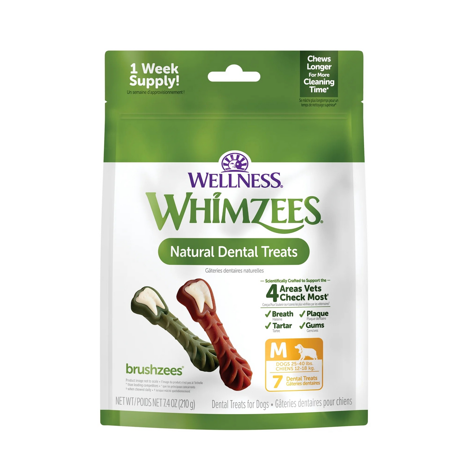 Wellness WHIMZEES Brushzees Natural Dog Dental Treat